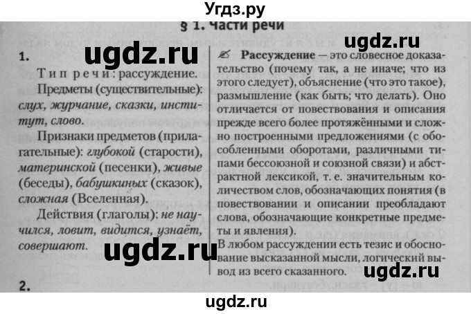 ГДЗ (Решебник к учебнику 2015) по русскому языку 7 класс Т.Н. Волынец / упражнение / 1