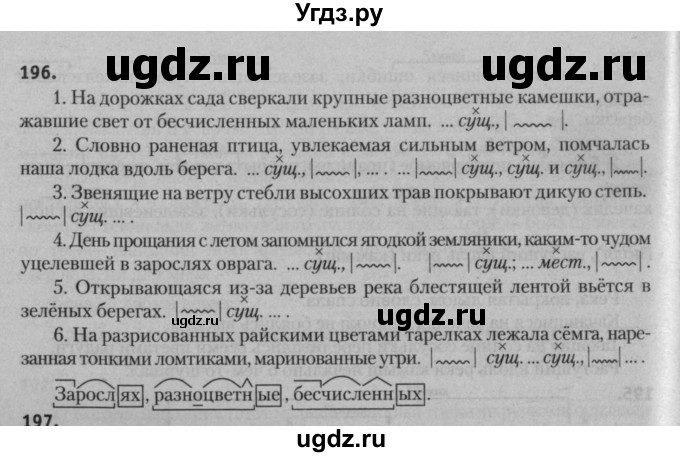 ГДЗ (Решебник к учебнику 2015) по русскому языку 7 класс Т.Н. Волынец / упражнение / 196