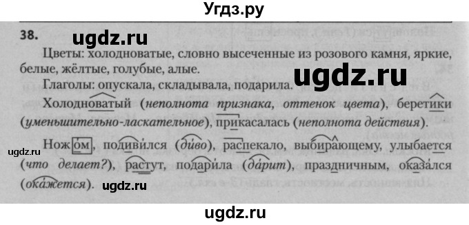 ГДЗ (Решебник к учебнику 2015) по русскому языку 7 класс Т.Н. Волынец / упражнение / 38