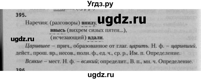 ГДЗ (Решебник к учебнику 2015) по русскому языку 7 класс Т.Н. Волынец / упражнение / 395