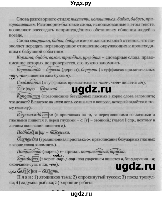 ГДЗ (Решебник к учебнику 2015) по русскому языку 7 класс Т.Н. Волынец / упражнение / 55(продолжение 2)