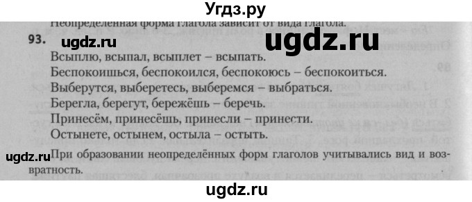 ГДЗ (Решебник к учебнику 2015) по русскому языку 7 класс Т.Н. Волынец / упражнение / 93