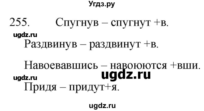 ГДЗ (Решебник к учебнику 2020) по русскому языку 7 класс Т.Н. Волынец / упражнение / 255