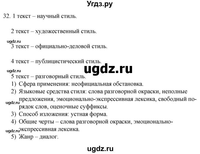 ГДЗ (Решебник к учебнику 2020) по русскому языку 7 класс Т.Н. Волынец / упражнение / 32