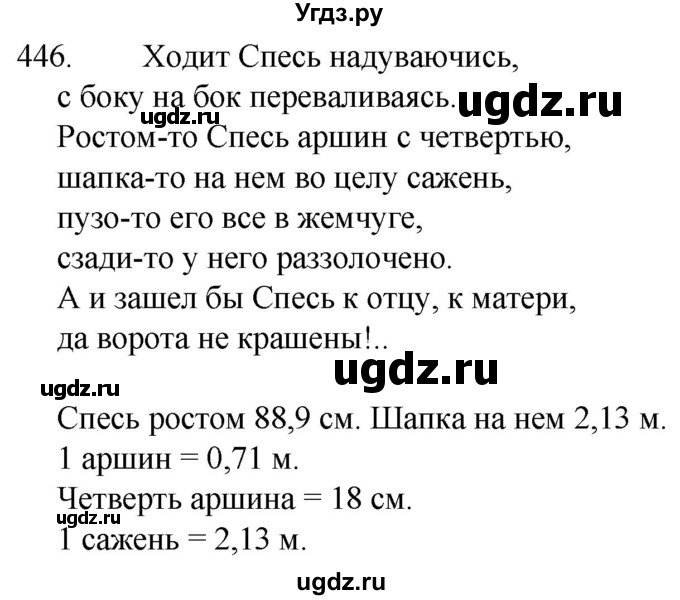 ГДЗ (Решебник к учебнику 2020) по русскому языку 7 класс Т.Н. Волынец / упражнение / 446