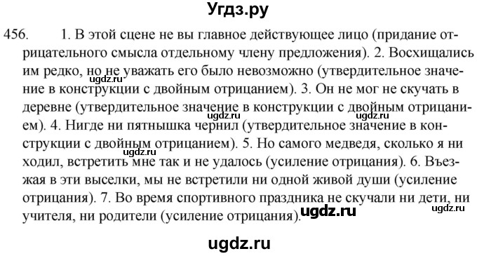 ГДЗ (Решебник к учебнику 2020) по русскому языку 7 класс Т.Н. Волынец / упражнение / 456