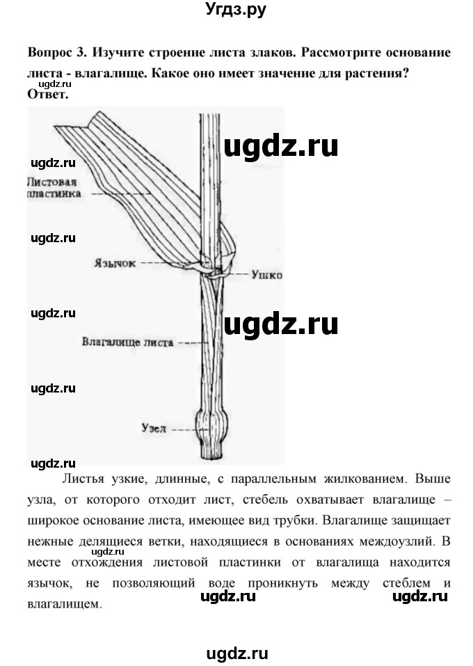 ГДЗ (Решебник) по биологии 7 класс В.В. Пасечник / параграф 11 / задание / 1(продолжение 3)