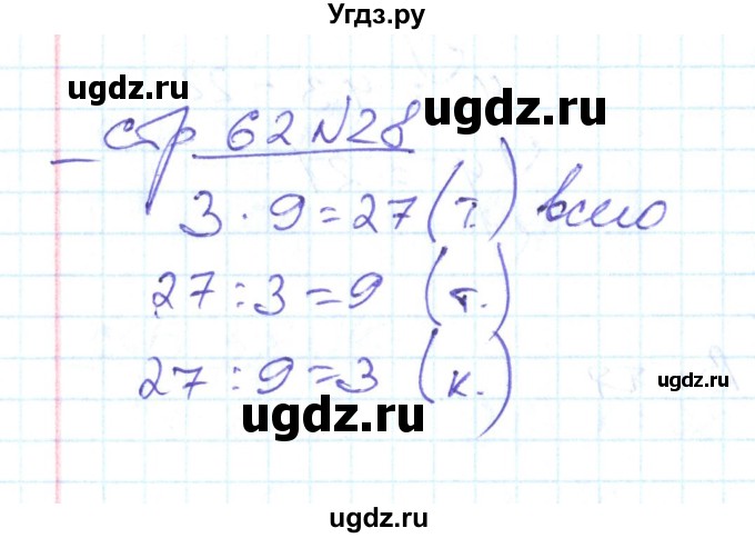 ГДЗ (Решебник) по математике 2 класс (рабочая тетрадь) С. Ю. Кремнева / часть 2 / страницы 55-64 (упражнение) / 28
