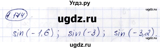 ГДЗ (Решебник) по алгебре 10 класс Арефьева И.Г. / глава 1 / 1.174