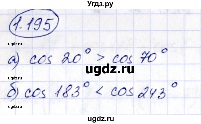 ГДЗ (Решебник) по алгебре 10 класс Арефьева И.Г. / глава 1 / 1.195
