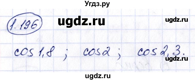 ГДЗ (Решебник) по алгебре 10 класс Арефьева И.Г. / глава 1 / 1.196