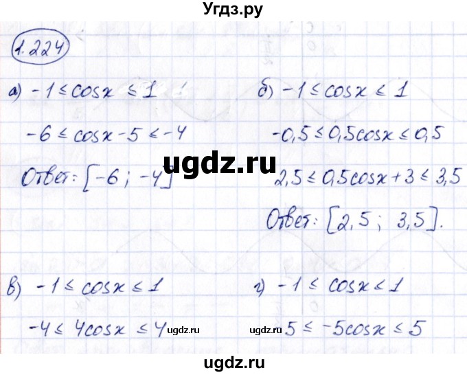 ГДЗ (Решебник) по алгебре 10 класс Арефьева И.Г. / глава 1 / 1.224