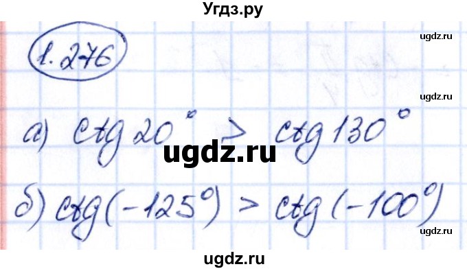 ГДЗ (Решебник) по алгебре 10 класс Арефьева И.Г. / глава 1 / 1.276