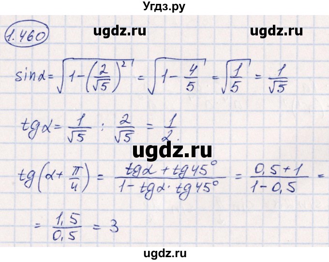 ГДЗ (Решебник) по алгебре 10 класс Арефьева И.Г. / глава 1 / 1.460