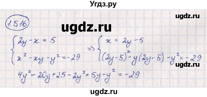 ГДЗ (Решебник) по алгебре 10 класс Арефьева И.Г. / глава 1 / 1.516
