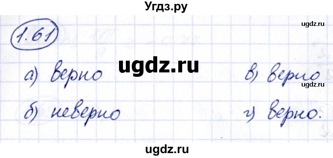 ГДЗ (Решебник) по алгебре 10 класс Арефьева И.Г. / глава 1 / 1.61