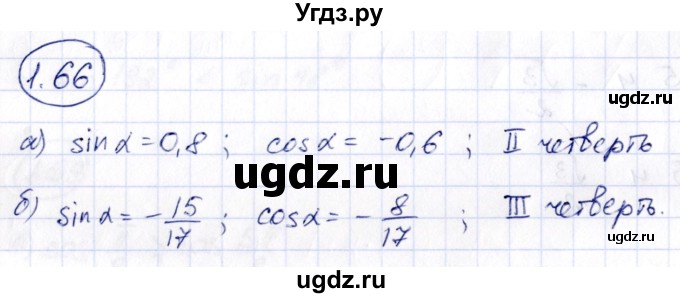 ГДЗ (Решебник) по алгебре 10 класс Арефьева И.Г. / глава 1 / 1.66