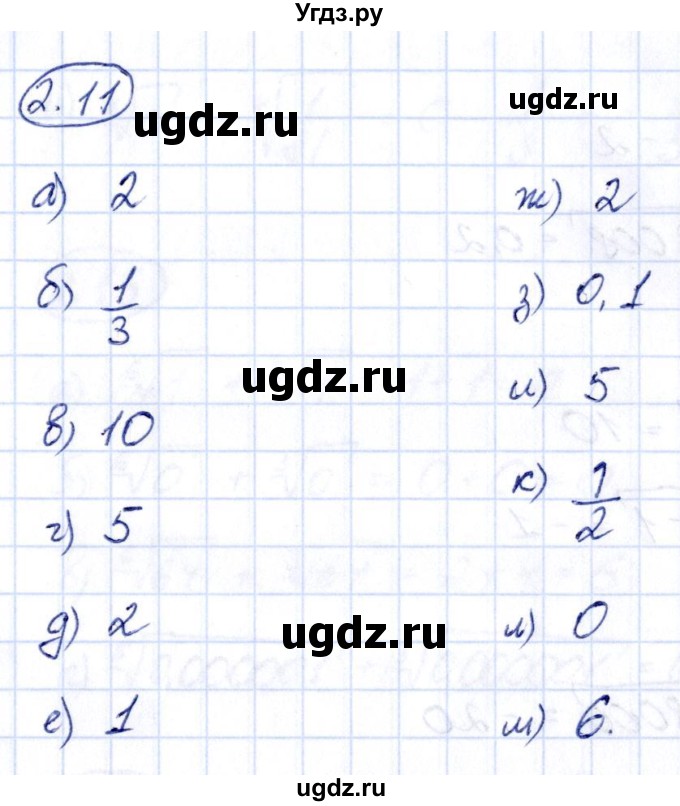 ГДЗ (Решебник) по алгебре 10 класс Арефьева И.Г. / глава 2 / 2.11