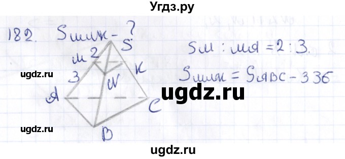 ГДЗ (Решебник) по геометрии 10 класс Латотин Л.А. / задача / 182