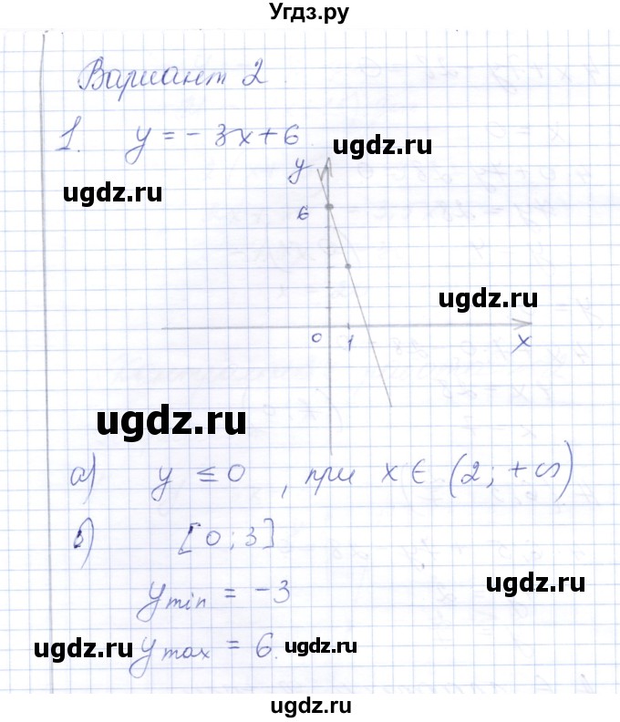 ГДЗ (Решебник) по алгебре 7 класс (контрольные работы) М.В. Шуркова / работа 2 / вариант 2 / 1
