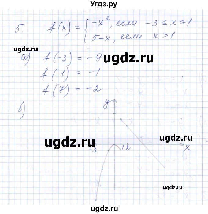 ГДЗ (Решебник) по алгебре 7 класс (контрольные работы) М.В. Шуркова / работа 4 / вариант 3 / 5