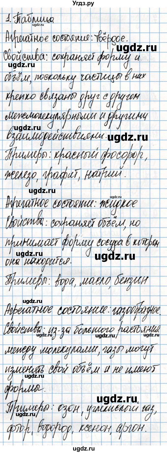 ГДЗ (Решебник) по химии 8 класс (рабочая тетрадь) Габриелян О.С. / страница / 15(продолжение 2)