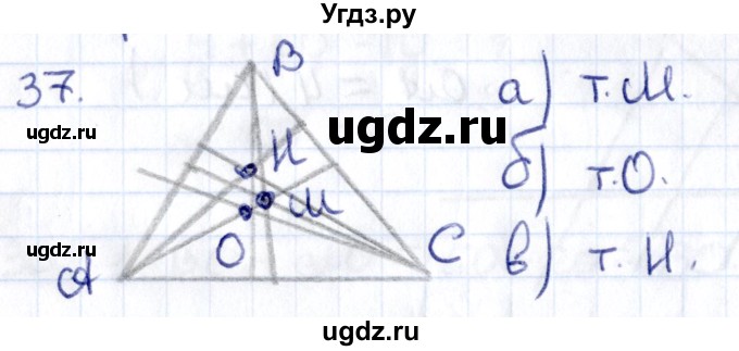ГДЗ (Решебник) по геометрии 8 класс Смирнов В.А. / повторение курса 8 класса / 37