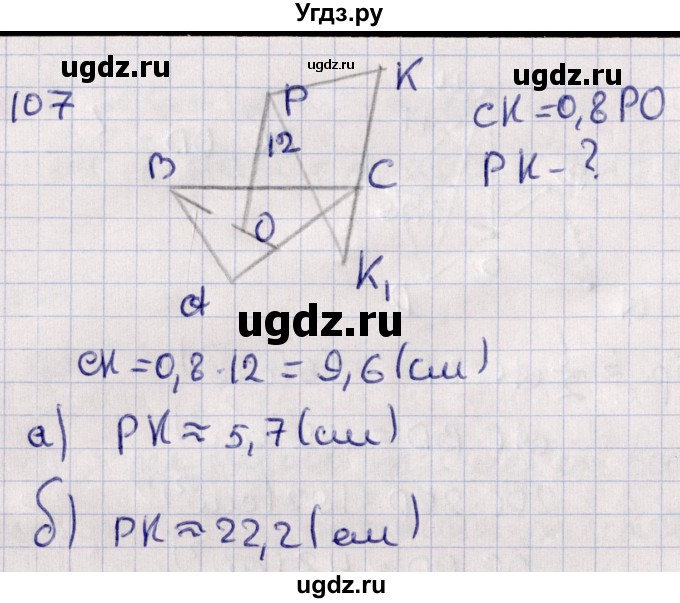 ГДЗ (Решебник) по геометрии 10 класс Солтан Г.Н. / 10 класс / задача / 107