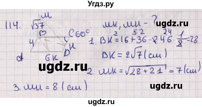 ГДЗ (Решебник) по геометрии 10 класс Солтан Г.Н. / 10 класс / задача / 114