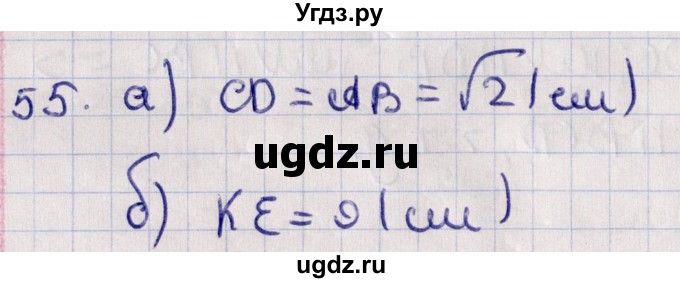 ГДЗ (Решебник) по геометрии 10 класс Солтан Г.Н. / 10 класс / задача / 55