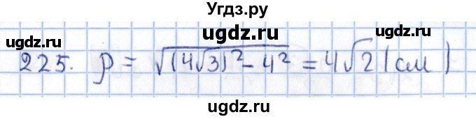 ГДЗ (Решебник) по геометрии 10 класс Солтан Г.Н. / 11 класс / задача / 225