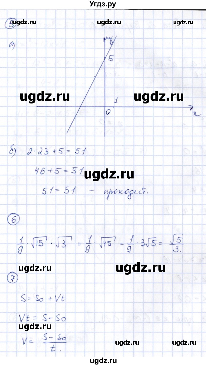 ГДЗ (Решебник) по алгебре 9 класс (сборник заданий) Кузнецова Л.В. / раздел 1 / работа 7. вариант / 2(продолжение 3)