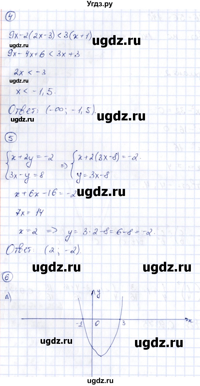 ГДЗ (Решебник) по алгебре 9 класс (сборник заданий) Кузнецова Л.В. / раздел 1 / работа 64. вариант / 2(продолжение 2)