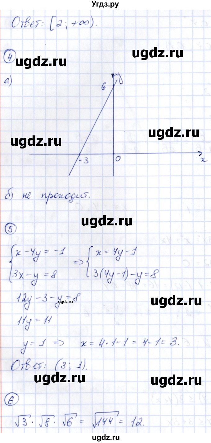 ГДЗ (Решебник) по алгебре 9 класс (сборник заданий) Кузнецова Л.В. / раздел 1 / работа 67. вариант / 2(продолжение 2)