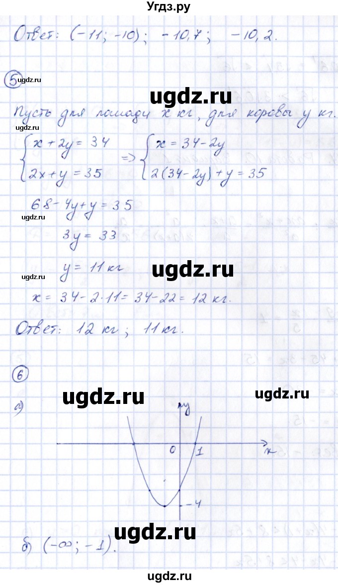 ГДЗ (Решебник) по алгебре 9 класс (сборник заданий) Кузнецова Л.В. / раздел 1 / работа 9. вариант / 2(продолжение 2)