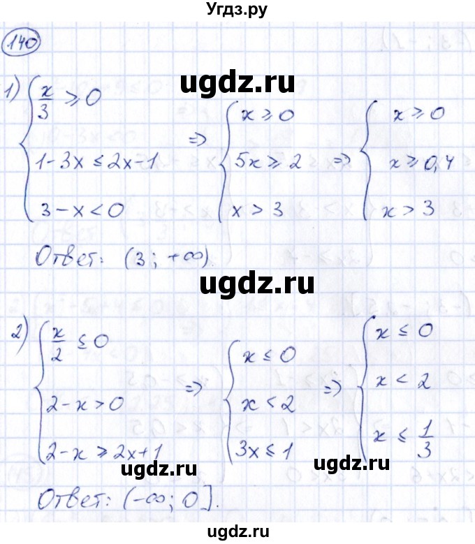 ГДЗ (Решебник) по алгебре 9 класс (сборник заданий) Кузнецова Л.В. / раздел 2 / 140