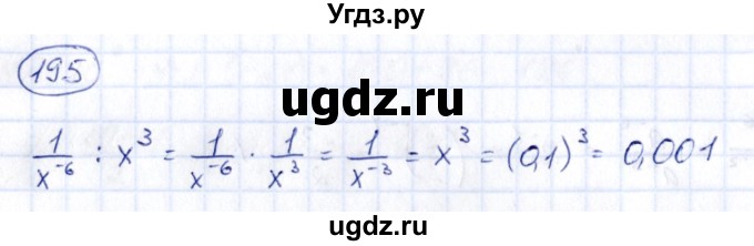 ГДЗ (Решебник) по алгебре 9 класс (сборник заданий) Кузнецова Л.В. / задания / 195