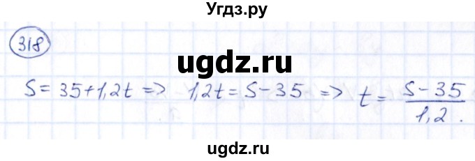 ГДЗ (Решебник) по алгебре 9 класс (сборник заданий) Кузнецова Л.В. / задания / 318