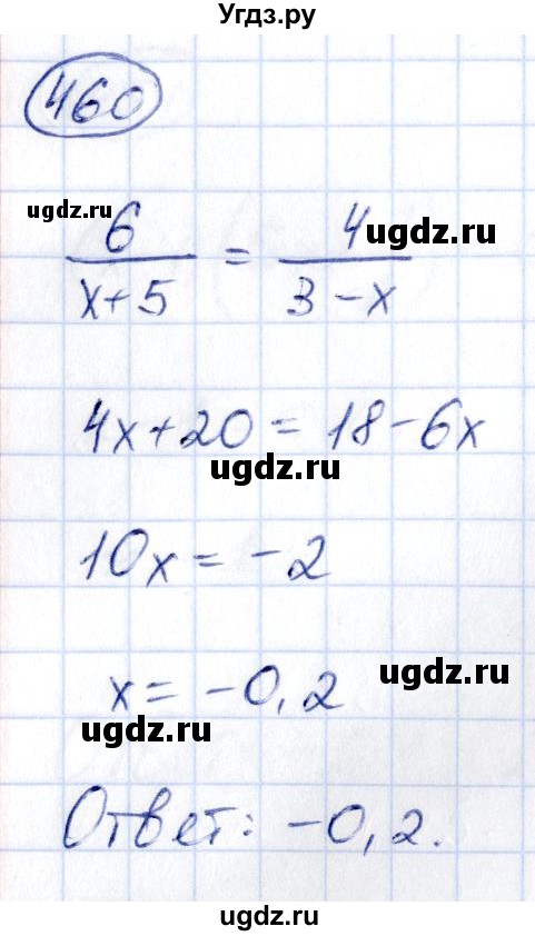 ГДЗ (Решебник) по алгебре 9 класс (сборник заданий) Кузнецова Л.В. / задания / 460