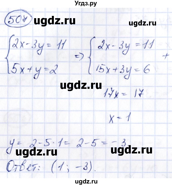 ГДЗ (Решебник) по алгебре 9 класс (сборник заданий) Кузнецова Л.В. / задания / 507