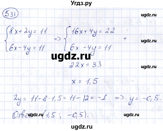 ГДЗ (Решебник) по алгебре 9 класс (сборник заданий) Кузнецова Л.В. / задания / 531