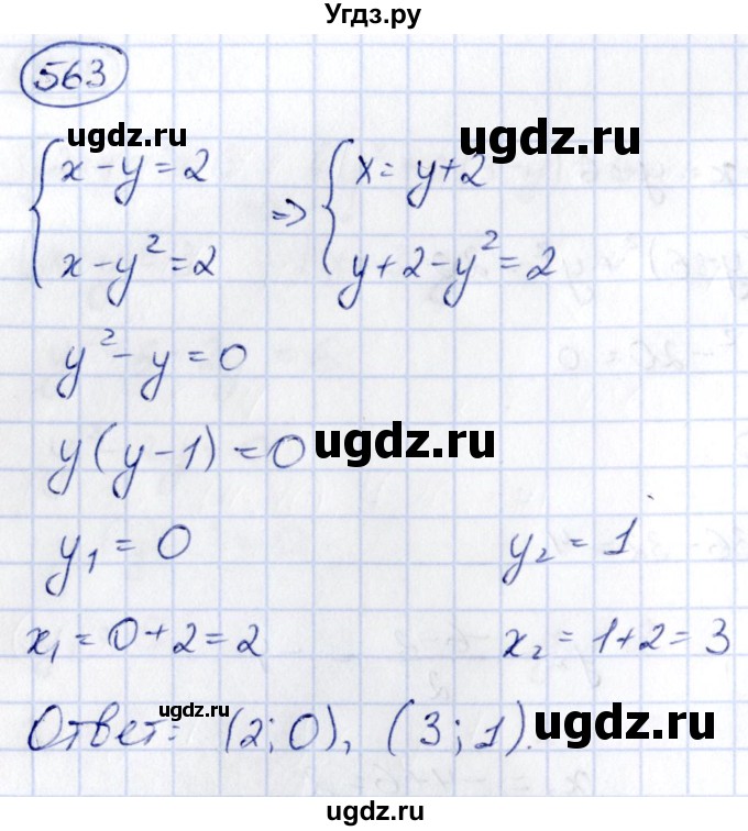 ГДЗ (Решебник) по алгебре 9 класс (сборник заданий) Кузнецова Л.В. / задания / 563