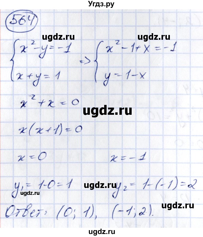 ГДЗ (Решебник) по алгебре 9 класс (сборник заданий) Кузнецова Л.В. / задания / 564