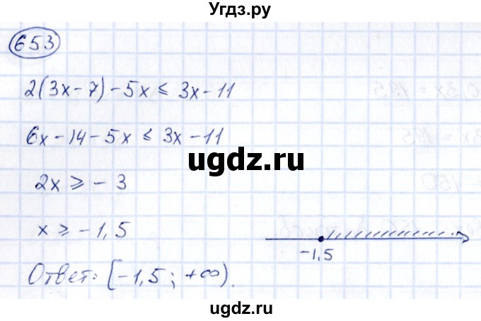 ГДЗ (Решебник) по алгебре 9 класс (сборник заданий) Кузнецова Л.В. / задания / 653