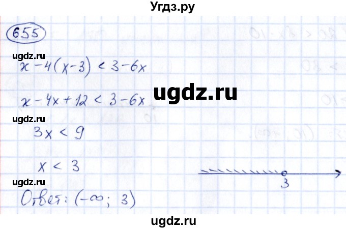 ГДЗ (Решебник) по алгебре 9 класс (сборник заданий) Кузнецова Л.В. / задания / 655