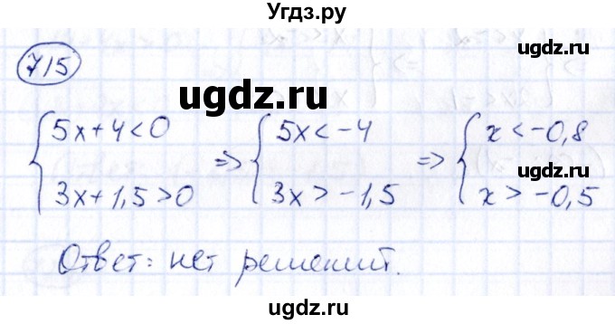 ГДЗ (Решебник) по алгебре 9 класс (сборник заданий) Кузнецова Л.В. / задания / 715