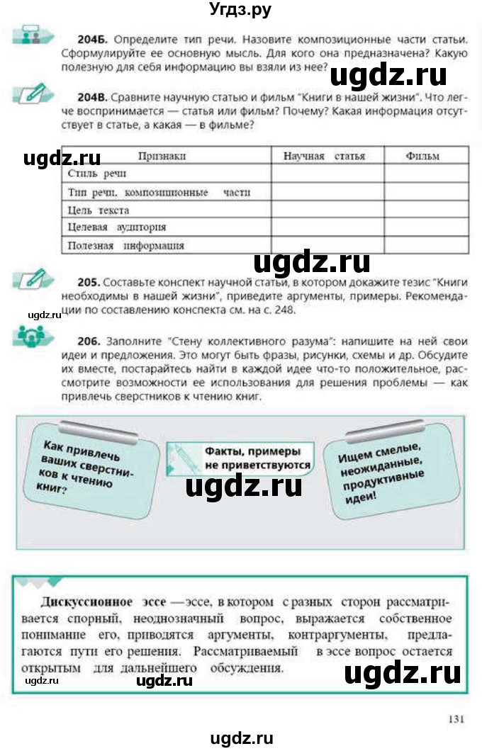 ГДЗ (Учебник) по русскому языку 9 класс Сабитова З.К. / страница / 131