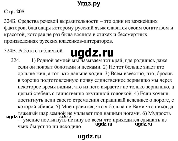 ГДЗ (Решебник) по русскому языку 9 класс Сабитова З.К. / страница / 205