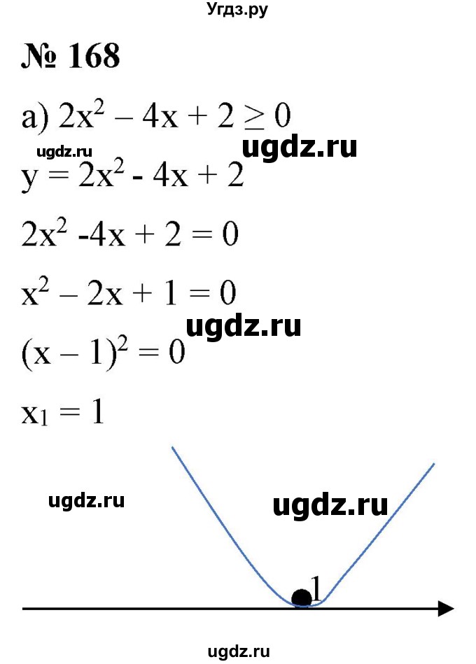 ГДЗ (Решебник) по алгебре 9 класс Бунимович Е.А. / упражнение / 168
