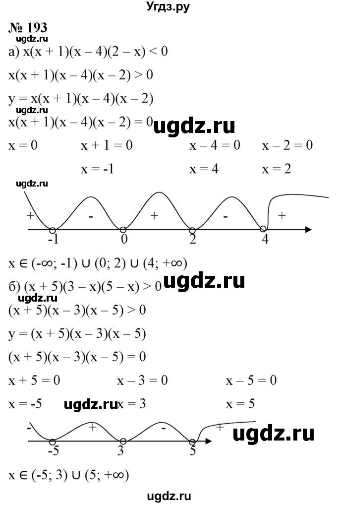 ГДЗ (Решебник) по алгебре 9 класс Бунимович Е.А. / упражнение / 193